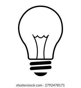 Light Bulb Icon for Idea Innovation Energy Electric Symbol Vector Illustration Graphic Design