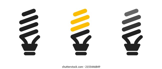 Light bulb icon. Idea lamp symbol. Lightbulb icon set. EPS 10.