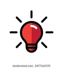 Light bulb icon, Idea icon, lamp icon vector. EPS10 vector illustration