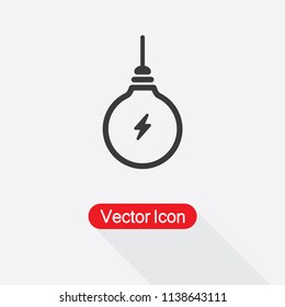 Light Bulb Icon, Idea Sign, Lighting Electric Lamp Icon Vector Illustration Eps10