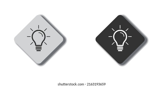 Light bulb icon. Idea sign. Solution symbol. Vector illustration.