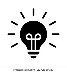 Light Bulb icon, Idea sign, solution, thinking concept. Lighting Electric lamp. vector illustration on white background