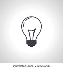 Icono de Bombilla. Signo de la idea, icono de la bombilla