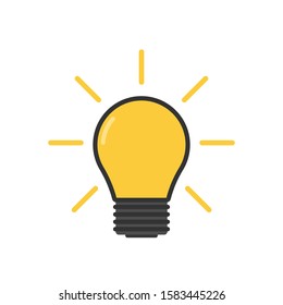light bulb icon. Idea, solution, business, strategy. Vector stock illustration. 