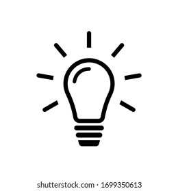 Light bulb icon, idea, solution icon vector design