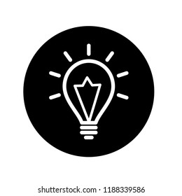 Light bulb icon ,idea icon style 