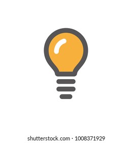 Light bulb icon, idea symbol