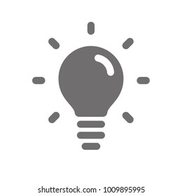 Light bulb icon, idea symbol
