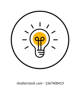 Light bulb icon, idea symbol