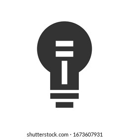 Icono de la bombilla. Símbolo de idea moderno, simple, vector, icono para el diseño de sitios web, aplicación móvil, ui.  Ilustración vectorial