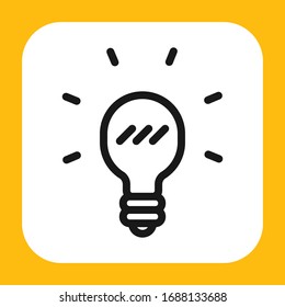 Icono de la bombilla. Símbolo de idea.