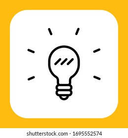 Light bulb icon. Idea symbol.