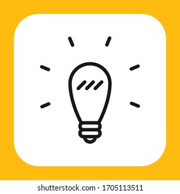 Icono de la bombilla. Símbolo de idea.