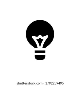 Light bulb icon. Idea symbol vector on white background.