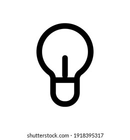 Icono de la bombilla. Símbolo de idea. Ilustración vectorial en el estilo minimalista del contorno
