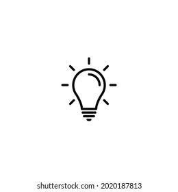 Light Bulb icon. Idea symbol. Electric lamp, light, innovation, solution vector for web site Computer and mobile app