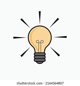 Icono de la bombilla. Símbolo de idea - vector.