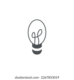 Light bulb icon. Idea symbol. Flat design style eps 10