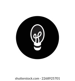 Light bulb icon. Idea symbol. Flat design style eps 10