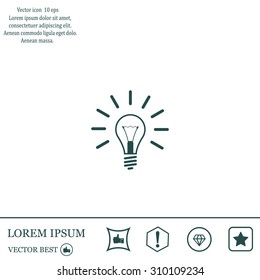 Light bulb icon. Idea symbol.
