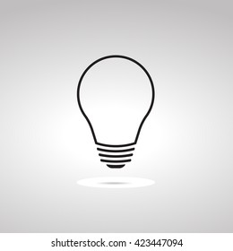 light bulb icon idea symbol, sign element