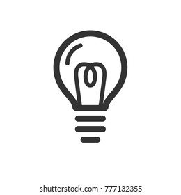 Light bulb icon, idea symbol