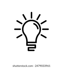 Light Bulb Icon Ideal for Ideas and Innovation Illustrations