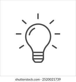 Light Bulb Icon Ideal for Ideas and Innovation Illustrations