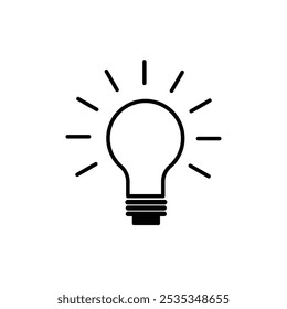 Icono de bombilla Ideal para ideas y Ilustraciones de innovación.