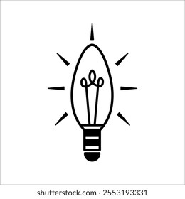 Icono de bombilla Ideal para ideas y Ilustraciones de innovación