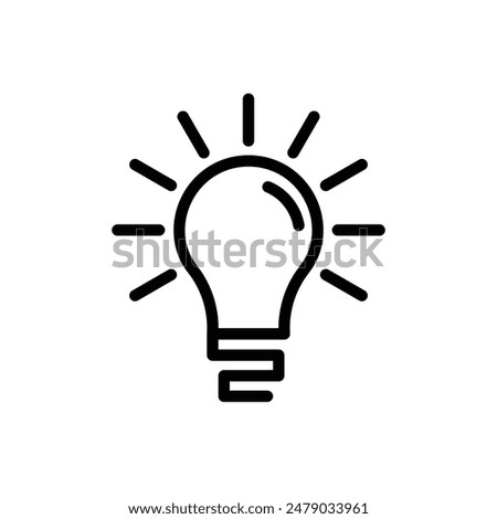 Light Bulb Icon Ideal for Ideas and Innovation Illustrations