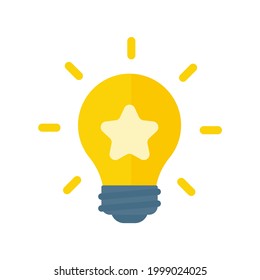 Icono de la bombilla. Ideas de bombilla ligera y creatividad. Pensamiento analítico para el procesamiento de innovaciones