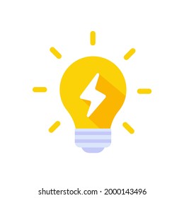 Light bulb icon. Light bulb ideas and creativity. Analytical Thinking for Innovation Processing