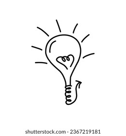Light bulb icon to illustrate bright idea.