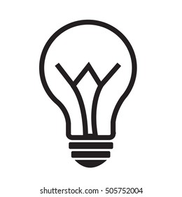 Light bulb icon illustration design