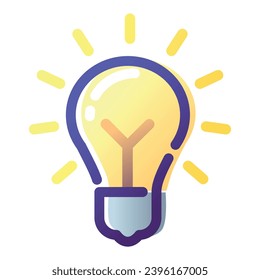 Icono de la bombilla. Ilustración de una idea