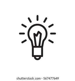 light bulb icon illustration isolated vector sign symbol