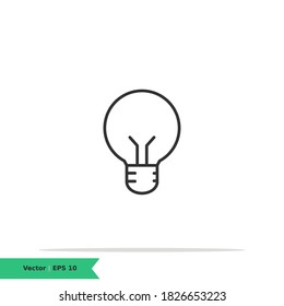 Light Bulb Icon Illustration Logo Template. Light Sign Symbol. Vector Line Icon EPS 10