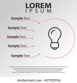 light bulb icon. bulb infographics template