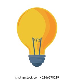 icono de la bombilla de luz aislado plano
