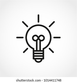 Light bulb Icon Isolated on White Background
