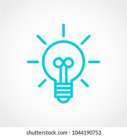 Icono de la bombilla aislado en fondo blanco
