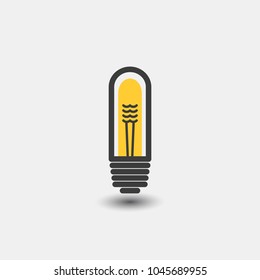 Light bulb icon, isolated on white background. A sign of ideas, a concept of thinking in a flat style for graphic design, a user interface. earnings per share