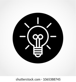 Light bulb Icon Isolated on White Background
