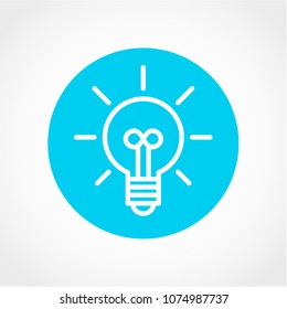 Light bulb Icon Isolated on White Background