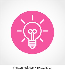 Light bulb Icon Isolated on White Background