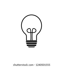 light bulb icon isolated on white background