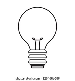 Light bulb icon isolated on white background. Symbol of lighting Vector illustration.