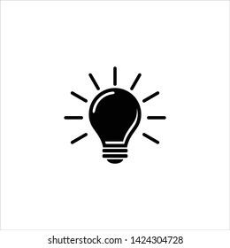 Light bulb icon isolated on white. vector icon. Light bulb sign in style.