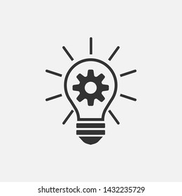 Light Bulb icon isolated on white background. Vector illustration. Eps 10.